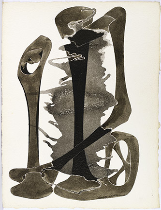 Agustín Cárdenas, Sans titre, s. d. Gouache et aquarelle sur papier, 65×50 cm.