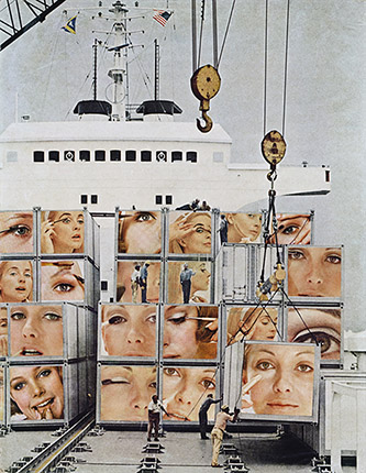 Martha Rosler, Cargo Cult, 1966-1972 d'après la série : Body Beautiful, or Beauty Knows No Pain. Courtesy de l’artiste et de la galerie Nagel Draxler Berlin / Cologne. © Martha Rosler.