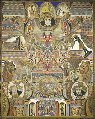 Augustin Lesage, Les Mystères de l’Antique Égypte, 1930. Huile sur toile, 143 × 113 cm. Donation de L’Aracine en 1999. LaM, Photo : © Claude Thériez. © Adagp, Paris, 2020.