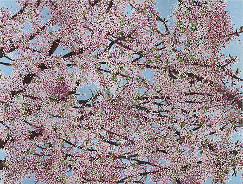 Damien Hirst, The Triumph of Death Blossom, 2018. Collection privée. Huile sur toile, 549 x 732 cm. © Damien Hirst and Science Ltd. Tous droits réservés, ADAGP, Paris, 2021. Photo Prudence Cuming Associates.