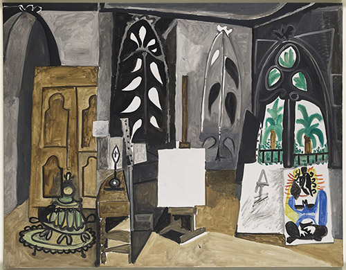 Pablo Picasso, L’atelier de La Californie, 30 mars 1956, Cannes, Musée national Picasso – Paris, Photo (C) RMN-Grand Palais (Musée national Picasso-Paris) / image RMN-GP, © Mathieu Rabeau, © Succession Picasso 2021.