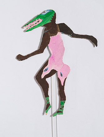 Cathy Josefowitz, Marionnettes, huile sur carton, hauteur 25 cm, env. 1975. Courtesy des Amis de Cathy Josefowitz. 