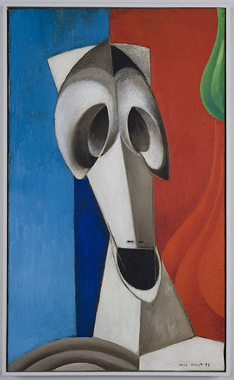 Max Ernst, Tête d'homme, 1947. Huile sur toile - 50,8 X 30,3 cm. Fondation Giacometti. © Adagp, Paris 2022.