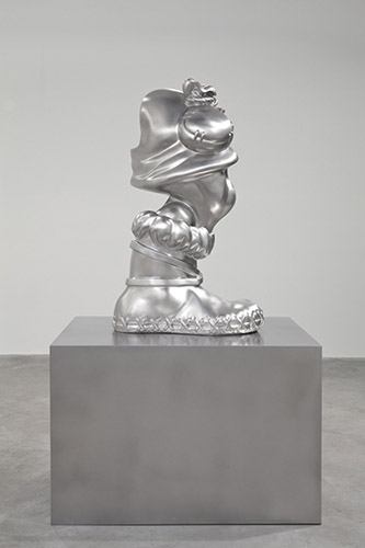 Charles Ray, Future Fragment on a Solid Base, 2011. Aluminium. 210 x 122 x 91 cm. Collection Glenn and Amanda Fuhrman, New York, courtesy the Flag Art Foundation. © Charles Ray Courtesy Matthew Marks Gallery. Photograph by Josh White.
