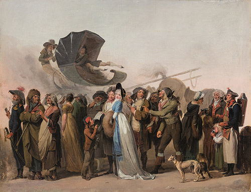 Louis-Léopold Boilly (1761-1845), La Marche incroyable, vers 1797. Huile sur panneau, 39,3 x 51 cm. Collection particulière. © Guillaume Benoît.