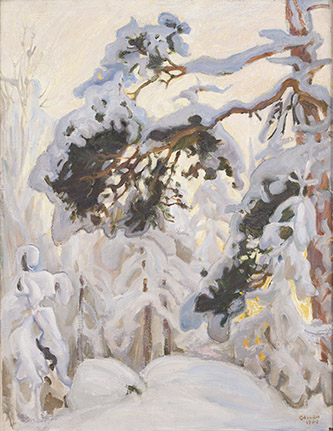 Akseli Gallen-Kallela (1865-1931), Forêt en hiver, 1900. Huile sur toile, 55,5 x 43,5 cm, Collection particulière, photo : The Gallen-Kallela Museum / Jukka Paavola.