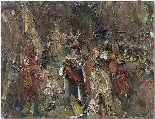 Eugène Leroy, D'après la Ronde de nuit, 1990. Huile sur toile, 89 x 116 cm. Collection particulière, France. Photo Jörg von Bruchhausen. © Adagp, Paris, 2022.