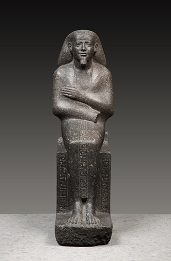 Statue assise de Montouemhat, 25e dynastie (780 - 656 av. J.-C.). Berlin, Ägyptisches Museum. © BPK, Berlin, dist. RMNGrand Palais / Sandra Steiss.