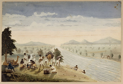 Charles Rochet d’Héricourt, Passage de l’Aouache [Ethiopie], 1841. BnF, Société de géographie. ©BnF, SG.