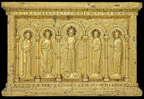 Devant d’autel de la cathédrale de Bâle, Début du XIe siècle. Paris, musée de Cluny - musée national du Moyen Âge. © Rmn-Grand Palais / Michel Urtado.