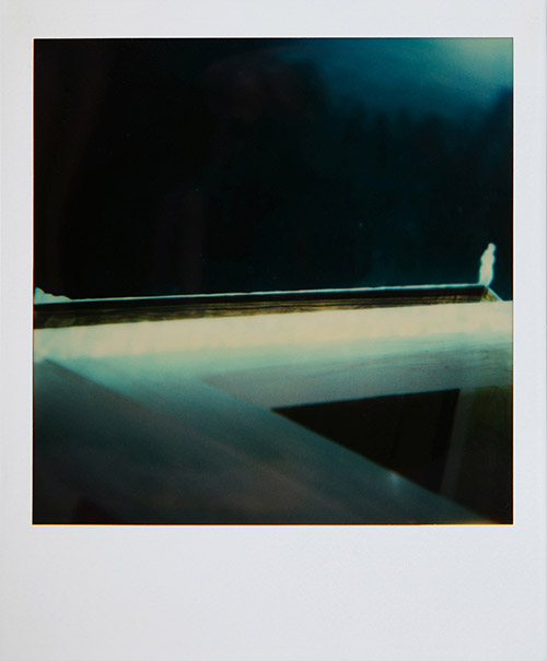 Corinne Mercadier, Glasstype 171, 1987. Pièce unique – 8,8 x 10,7 cm. Polaroid SX70.
