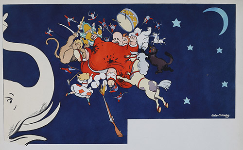 André Devambez, Auguste a mauvais caractère, La révolte des jouets, 1913-1914. Planche imprimée en couleurs sur papier. © MUDO-Musée de l’Oise / Alain Ruin.