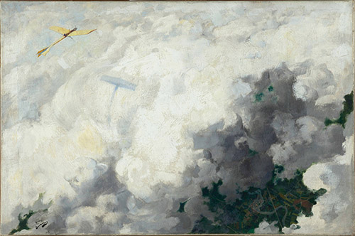 André Devambez, Le seul oiseau qui vole au-dessus des nuages, 1910. Huile sur toile. Paris, musée d’Orsay. Photo © RMN-Grand Palais (musée d’Orsay) / Hervé Lewandowski.