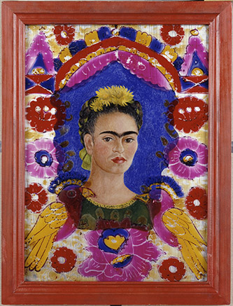 Frida Kahlo, «The Frame », 1938. © Centre Pompidou, MNAM-CCI, Dist. RMN-Grand Palais / Jean-Claude Planchet. © Banco de México D. Rivera F. Kahlo Museums Trust / ADAGP, Paris 2022.