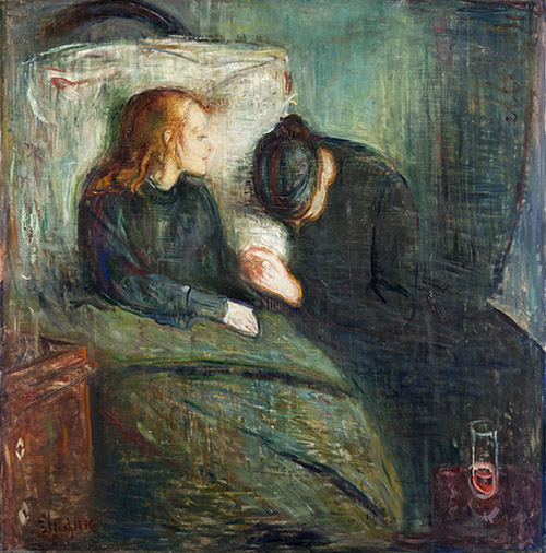 Edvard Munch, L’Enfant malade, 1896. Huile sur toile, 121,5 x 118,5 cm. Göteborg, Konstmuseum. Prêt exceptionnel. © Göteborgs Konstmuseum. Photo : Hossein Sehatlou.