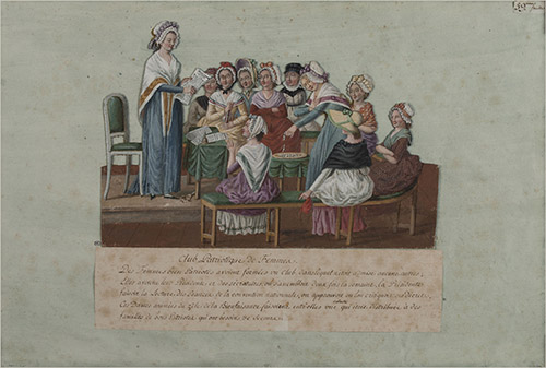 Jean-Baptiste Lesueur, Club Patriotique de femmes, 1789. © Paris Musées / Musée Carnavalet – Histoire de Paris.