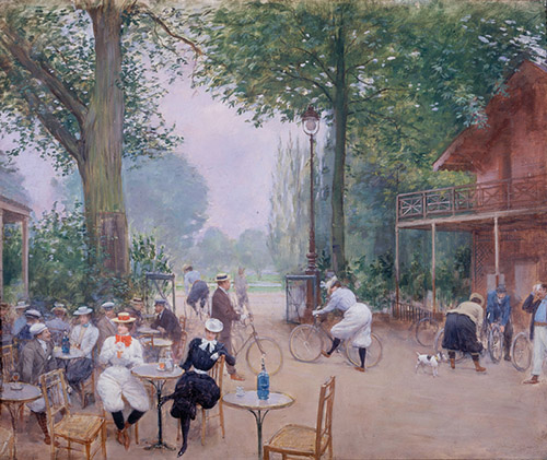 Jean Béraud, Le Chalet du Cycle au bois de Boulogne, 1900. © Paris Musées / Musée Carnavalet - Histoire de Paris.