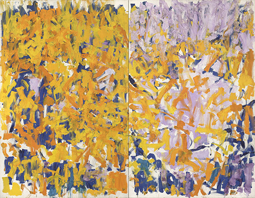 Joan Mitchell, Two Pianos, 1980. Huile sur toile, 279,4 × 360,7 cm. Collection particulière. © The Estate of Joan Mitchell. Photo : © Patrice Schmidt.