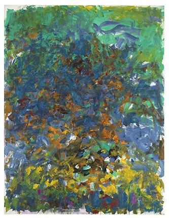 Joan Mitchell, La Grande Vallée XIV (For a Little While), 1983. Huile sur toile, 280 × 600 cm. Musée national d’art moderne, Centre Pompidou, Paris. © The Estate of Joan Mitchell.