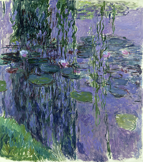 Claude Monet, Nymphéas, 1916 – 1919. Huile sur toile, 200 × 180 cm. Musée Marmottan Monet, Paris.