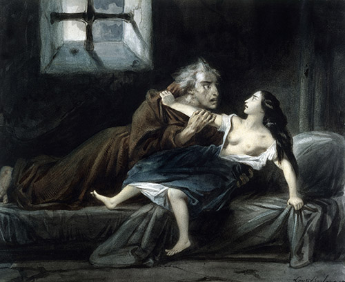 Louis Boulanger, La Esmeralda choisit Gringoire pour époux, 1831, © Maisons de Victor Hugo Paris-Guernesey Paris Musées.