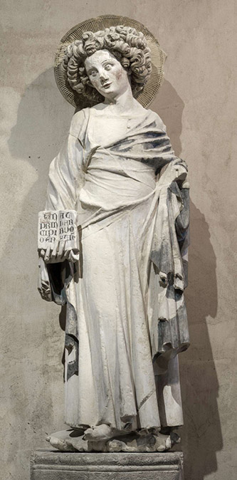 Saint Jean l’Evangéliste, Calcaire polychromé, Ra 555 J. Toulouse, Musée des Augustins. © Mairie de Toulouse, Musée des Augustins / Daniel Martin.