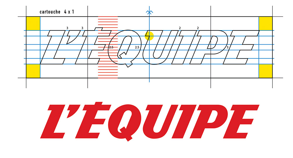 Logo de la marque L’Équipe — On/Off productions 2016. © Étienne Robial.