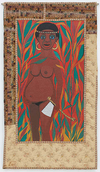 Faith Ringgold, Slave Rape #3: Fight to Save Your Life, 1972. Huile sur toile et tissus, 233,7 × 129,2 cm. Glenstone Museum, Potomac, Maryland. © Faith Ringgold / ARS, NY and DACS, London, courtesy ACA Galleries, New York 2022. Photo: Tom Powel Imaging; courtesy Pippy Houldsworth Gallery, London.