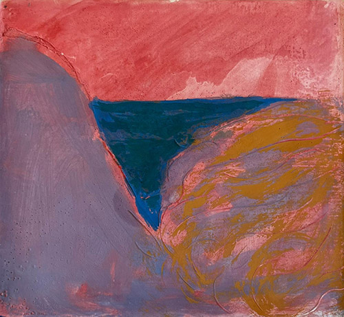 Christine Safa, La mer, par-delà ton épaule II, 2021. Huile sur toile, 18,5 x 20 cm, Courtesy Lelong & Co.