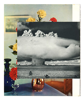 Barbara Breitenfellner, WVZ 706, 2022, collage sur page de livre, 24,2 x 20,2 cm, Pièce unique. © Barbara Breitenfellner / Courtesy de l’artiste.