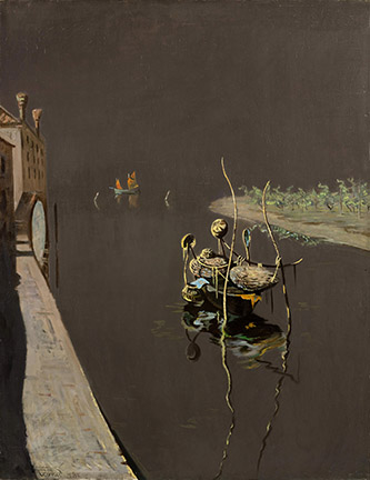 Léonide Berman, Malamocco, Lagune vénitienne, 1948. Huile sur toile, 91,5 x 71 cm. Collection de Georgy et Tatiana Khatsenkov. © Maxime Melnikov.