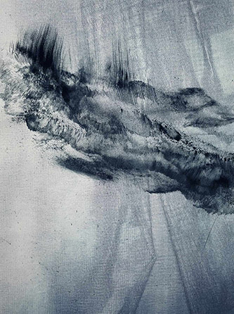 Stéphanie Mansy, Opéra silencieux #13, 2022. Pastel, graphites et crayons sur impression numérique, 65 x 50 cm. © Stéphanie Mansy.