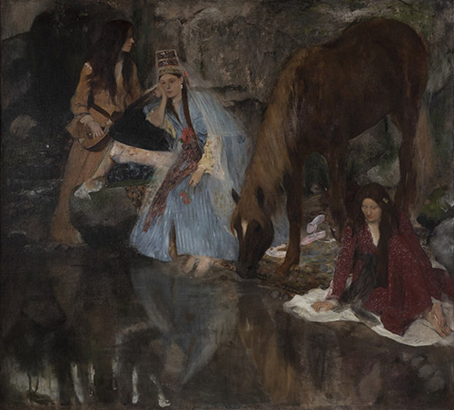 Edgar Degas (1834-1917), Portrait of Mlle Fiocre in the Ballet "La Source", Vers 1867-1868. Huile sur toile, 130.8 x 145.1 cm. Gift of James H. Post, A. Augustus Healy, and John T. Underwood. Brooklyn Museum, Brooklyn, Etats-Unis. © Brooklyn Museum, photograph, 2022.