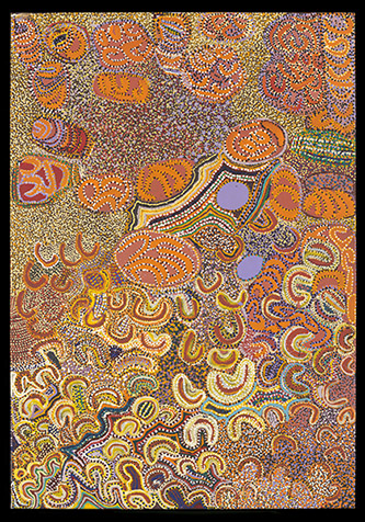 Parnngurr Rock Hole 2015 by Bugai Whyoulter, Martumili Artists. © the artist/Copyright Agency 2020 Image: National Museum of Australia.