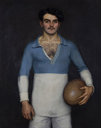 Fernand Forgues capitaine de l’Aviron Bayonnais, Eugéne Pascau, 1912. Huile sur toile. © A.Arnold / Musée Basque et de l’Histoire de Bayonne.
