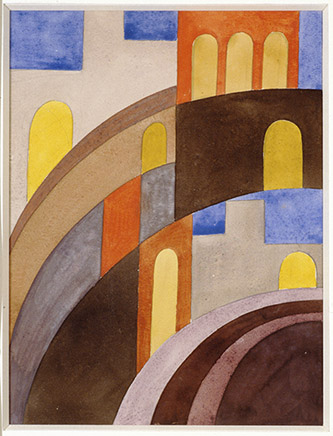 Sophie Taeuber, Sienne - Architecture, 1921. Photo J.P. Pichon, droits Fondation Arp.
