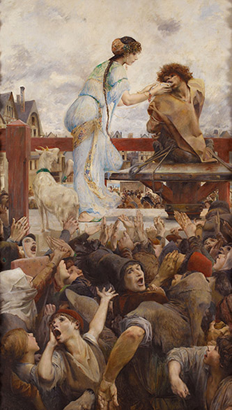 Luc-Olivier Merson, Une larme pour une goutte d'eau (Notre-Dame de Paris), 1903, huile sur toile, © Paris Musées / Maisons de Victor Hugo Paris-Guernesey.