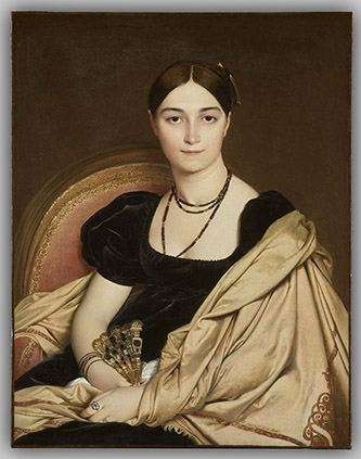 Jean-Auguste-Dominique Ingres (Montauban, 1780 – Paris, 1867), Portrait de Mme Duvaucey, 1807 (Salon de 1833). Toile. H. 0,76 ; L. 0,59. Chantilly, musée Condé, PE 431.