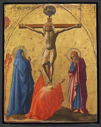 Massacio, La Crucifixion. 1426. Tempera et or sur panneau, 83 x 63 cm. Museo e Real Bosco di Capodimonte. © Luciano Romano.