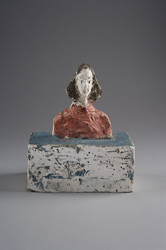 Alberto Giacometti, Petit buste d’Annette, c.1946. Plâtre peint. Fondation Giacometti © Succession Alberto Giacometti / Adagp, Paris 2023.