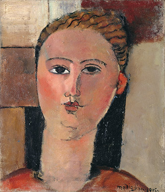 Amedeo Modigliani (1884-1920), Fille rousse, 1915. Huile sur toile, 40,5 x 36,5 cm. Paris, musée de l'Orangerie. © RMN-Grand Palais (Musée de l'Orangerie) / Hervé Lewandowski.