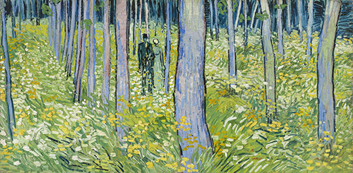 Vincent Van Gogh (1853-1890), Sous-bois avec deux personnages, Vers vendredi 20 – dimanche 22 juin 1890. Huile sur toile, 49,5 × 99,7 cm. Cincinnati, Cincinnati Art Museum. Legs de Mary E. Johnston. Photo © Cincinnati Art Museum.