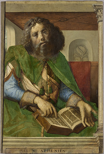 Juste de Gand et Pedro Berruguete, Portrait de Platon, Urbino, vers 1472-1478. Huile sur bois. © Paris, musée du Louvre.