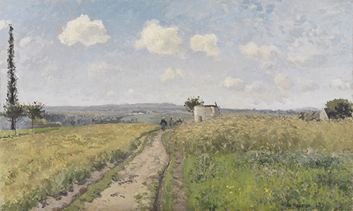 Camille Pissarro (1830-1903), Matinée de juin, Pontoise, 1873. Huile sur toile, 55 x 91 cm. Staatliche Kunsthalle Karlsruhe. Photo Staatliche Kunsthalle.