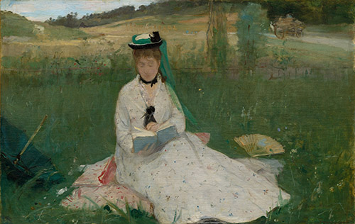 Berthe Morisot (1841-1895), La Lecture, 1873. Huile sur toile, 46 x 71,8 cm. Cleveland, The Cleveland Museum of Art, Gift of the Hanna Fund. © Image Courtesy of the Cleveland Museum of Art.
