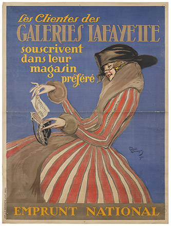 Jean-Gabriel Domergue (1889-1962) — Galeries Lafayette. Emprunt national, 1920. Affiche, lithographie. © Les Arts Décoratifs / Christophe Dellière.
