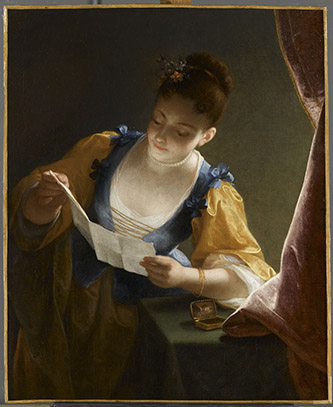 Jean Raoux, Jeune fille lisant une lettre ou la liseuse, vers 1717 – 1718. © RMN-Grand Palais (musée du Louvre) / Tony Querrec Paris, musée du Louvre.