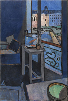 Henri Matisse, Intérieur, Bocal de poissons rouges, 1914. Huile sur toile, 97 x 147 cm. Centre Pompidou – Musée national d’art moderne - Centre de création industrielle. © Centre Pompidou, MNAMCCI, Dist. GrandPalaisRmn / Philippe Migeat.