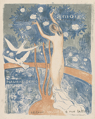 Maurice Denis, épreuve d’essai pour la couverture du portfolio Amour 1899. Lithographie en couleurs. Van Gogh Museum, Amsterdam / Photo Van Gogh Museum, Amsterdam.