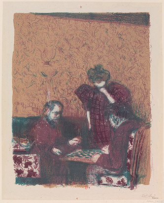Édouard Vuillard, Paysages et intérieurs : la partie de dames, 1899. Lithographie en couleurs. BnF, Estampes et photographie.